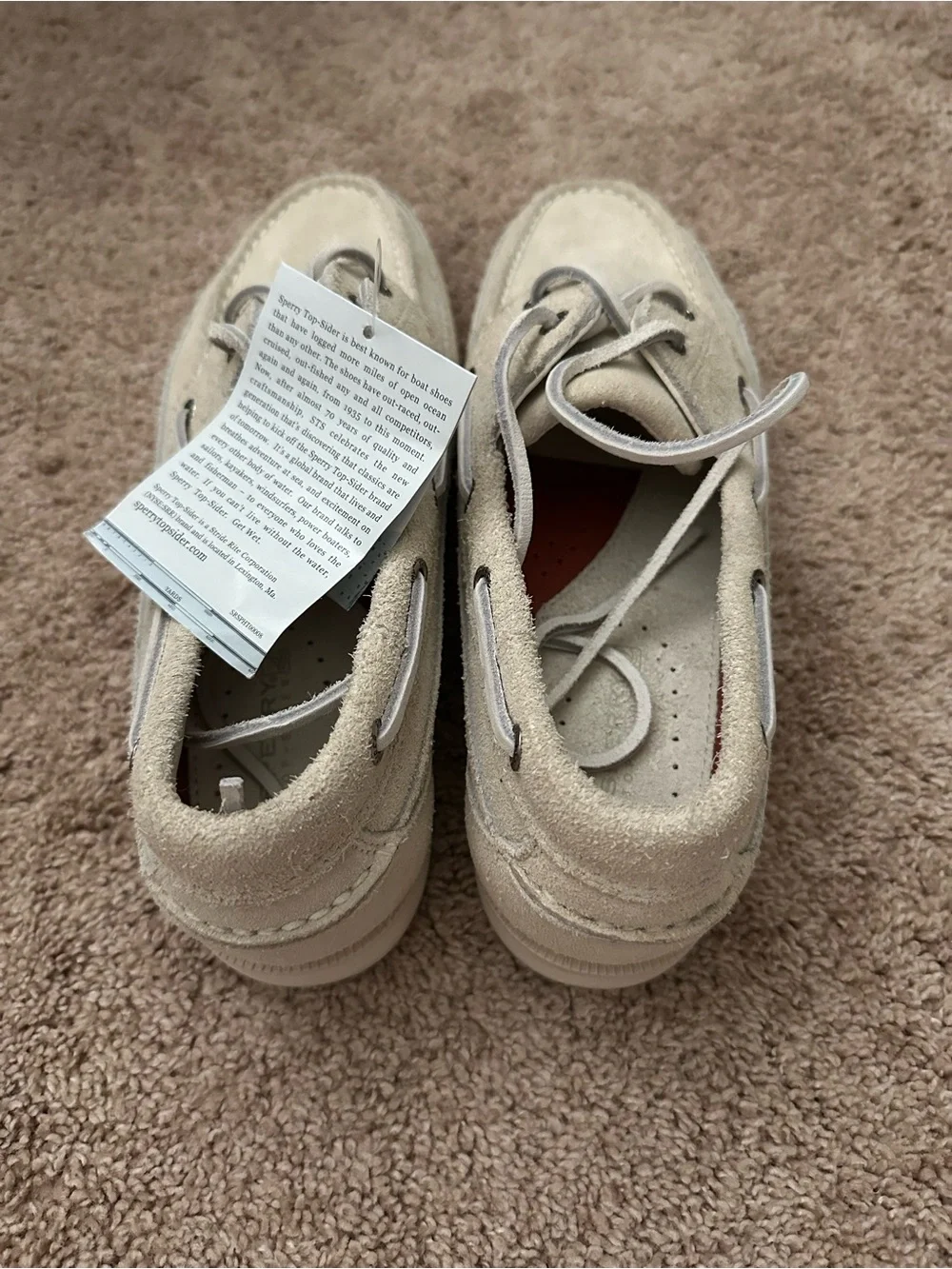 Sperry Top Sider Cream Boat Shoes